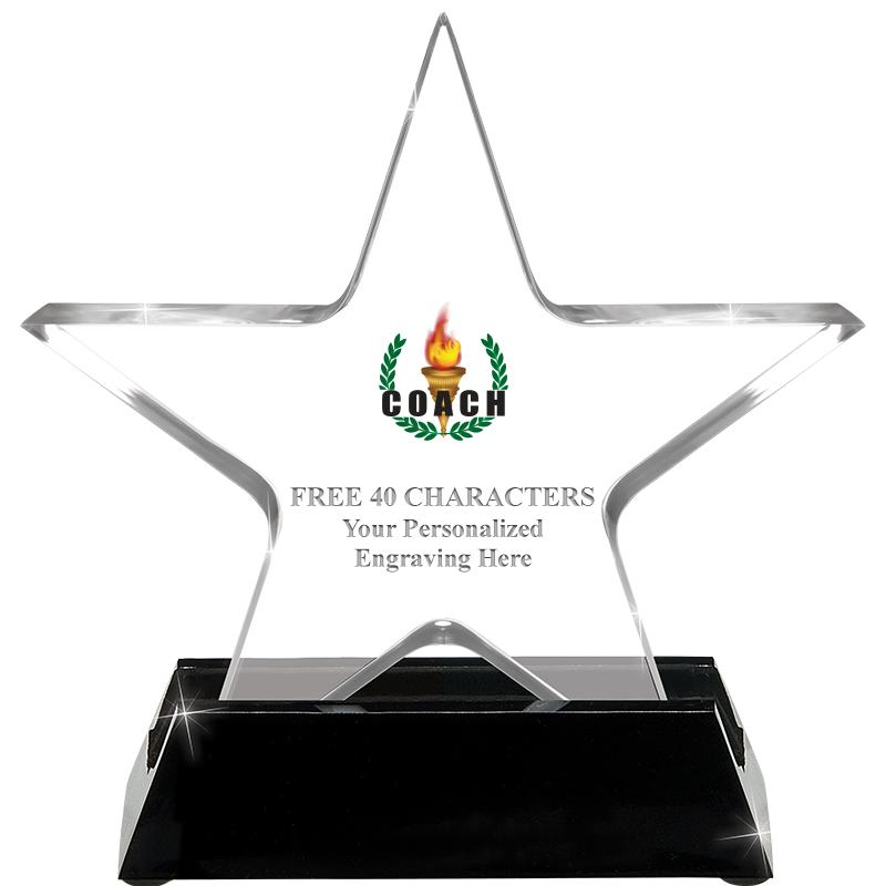 5 1/4" ACRYLIC STAR W/ STAND