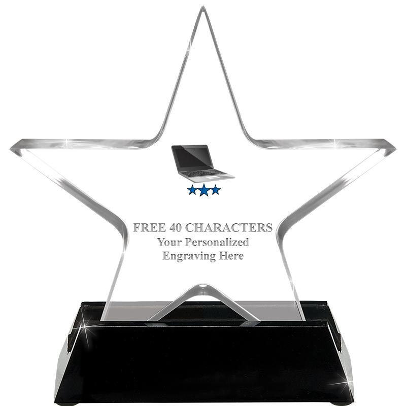 5 1/4" ACRYLIC STAR W/ STAND