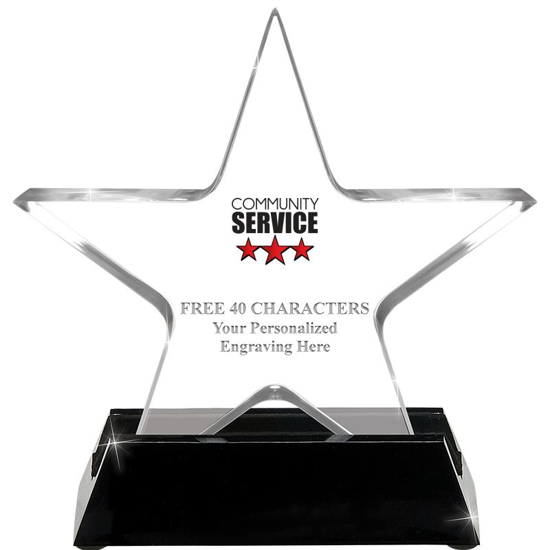 5 1/4" ACRYLIC STAR W/ STAND