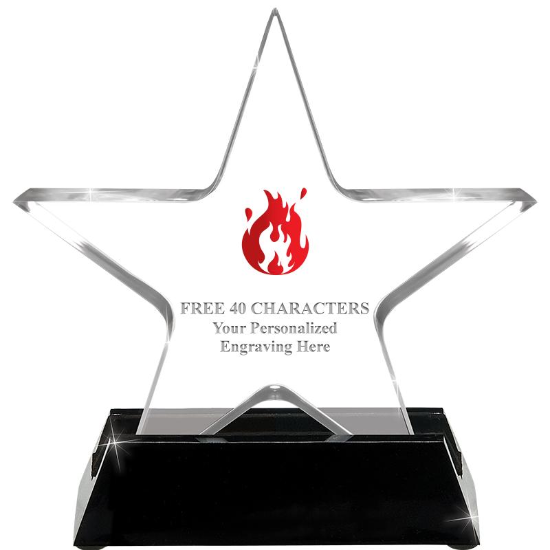 5 1/4" ACRYLIC STAR W/ STAND