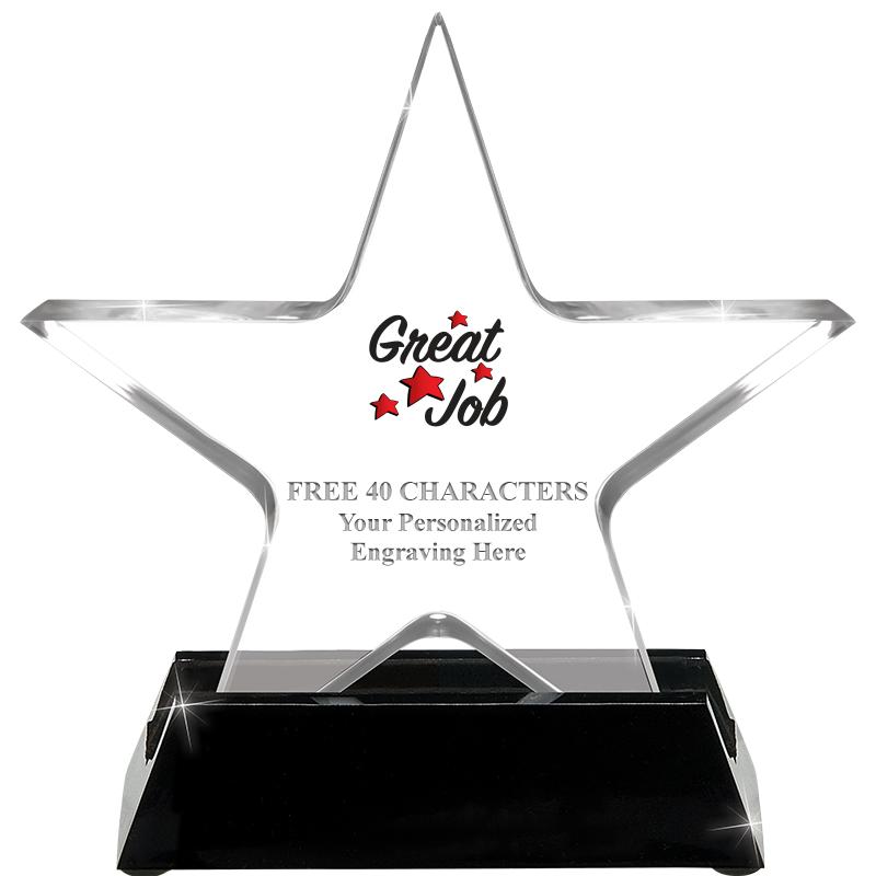 5 1/4" ACRYLIC STAR W/ STAND
