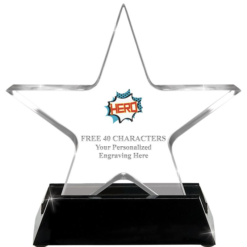 5 1/4" ACRYLIC STAR W/ STAND