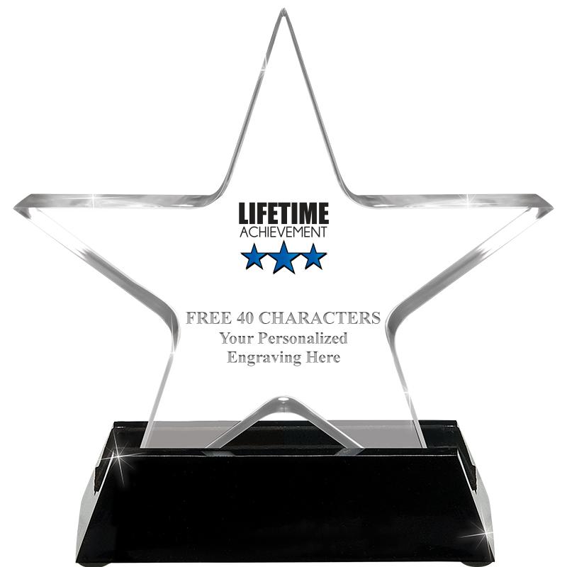 5 1/4" ACRYLIC STAR W/ STAND