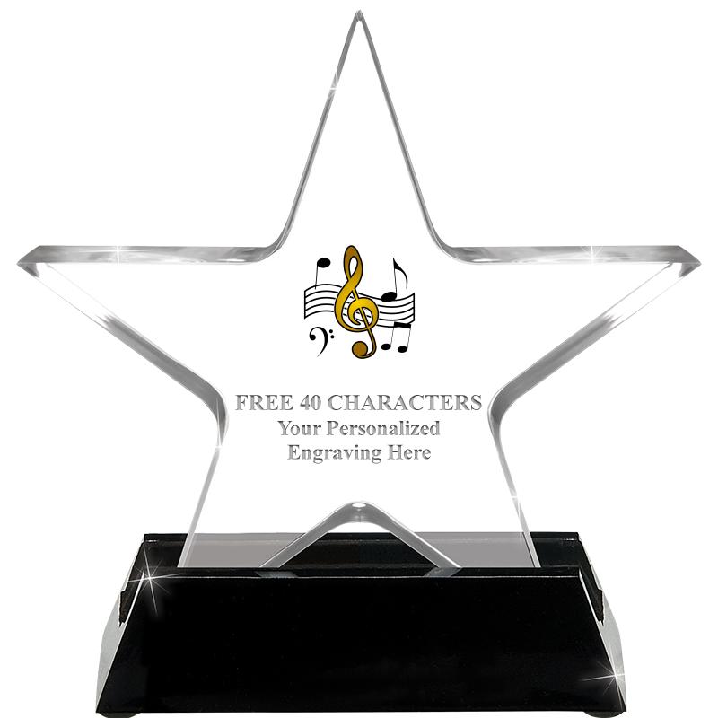 5 1/4" ACRYLIC STAR W/ STAND