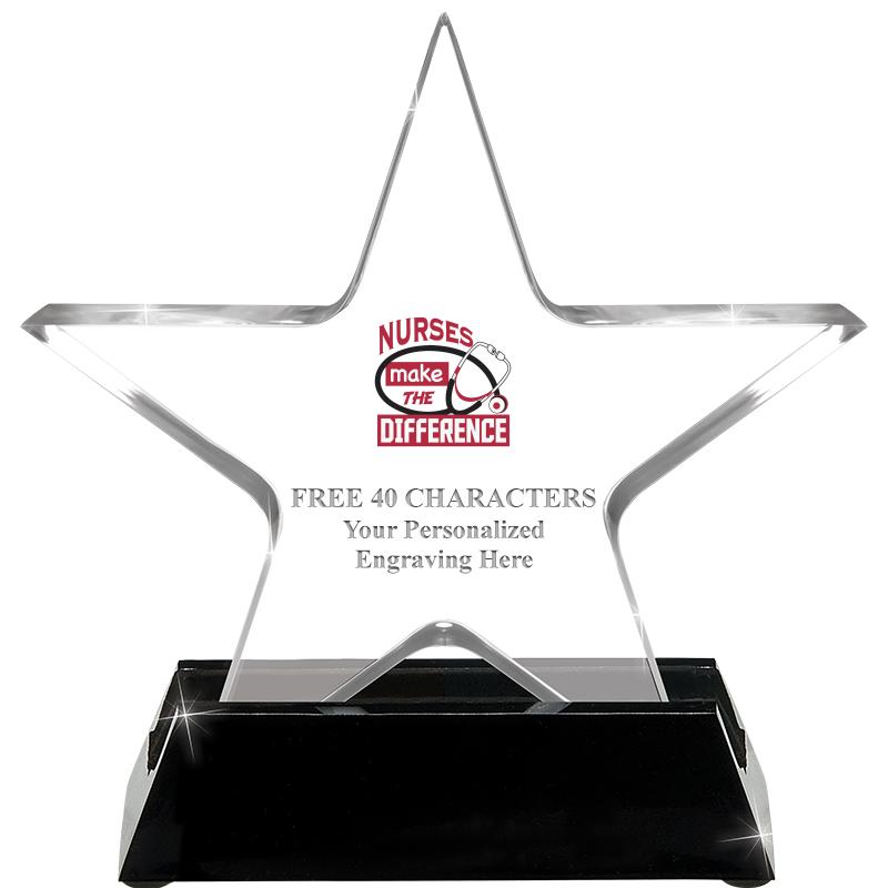 5 1/4" ACRYLIC STAR W/ STAND