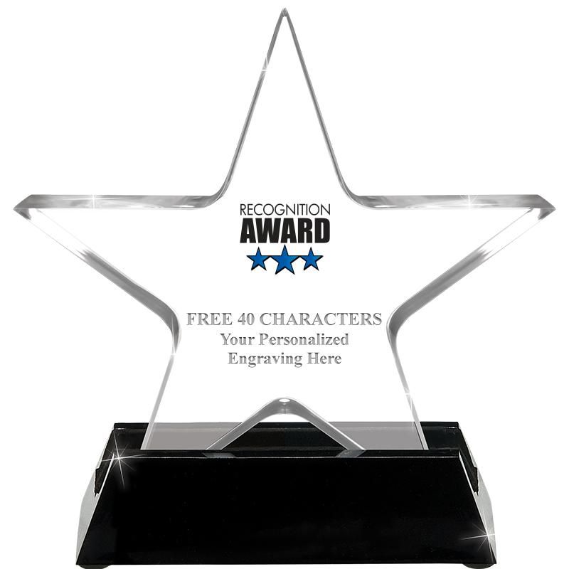 5 1/4" ACRYLIC STAR W/ STAND