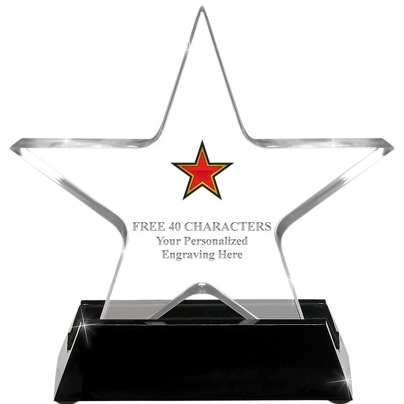 5 1/4" ACRYLIC STAR W/ STAND