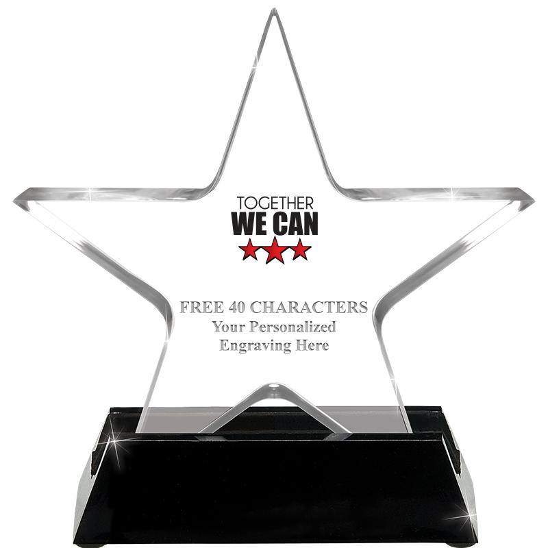 5 1/4" ACRYLIC STAR W/ STAND