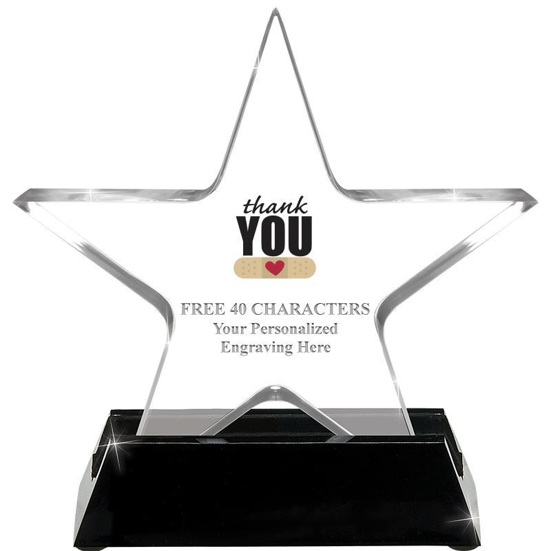 5 1/4" ACRYLIC STAR W/ STAND