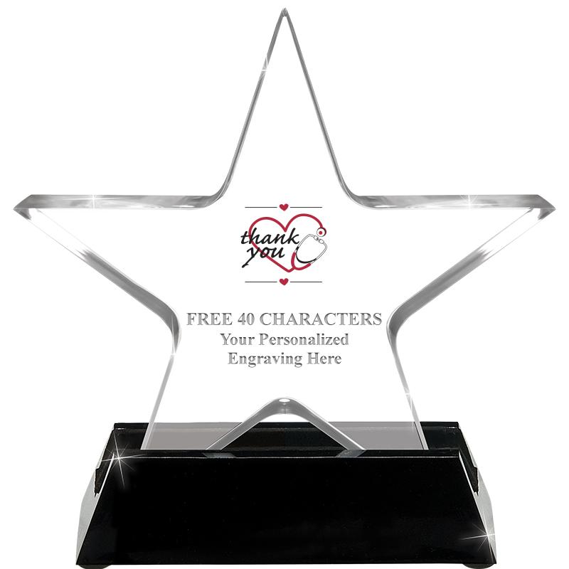 5 1/4" ACRYLIC STAR W/ STAND