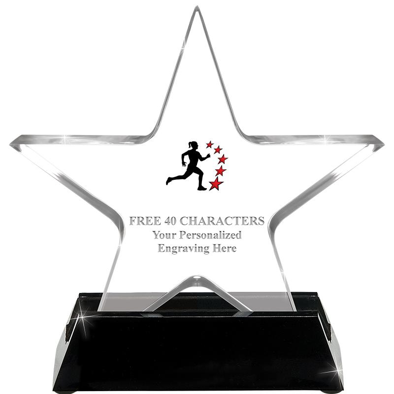 5 1/4" ACRYLIC STAR W/ STAND