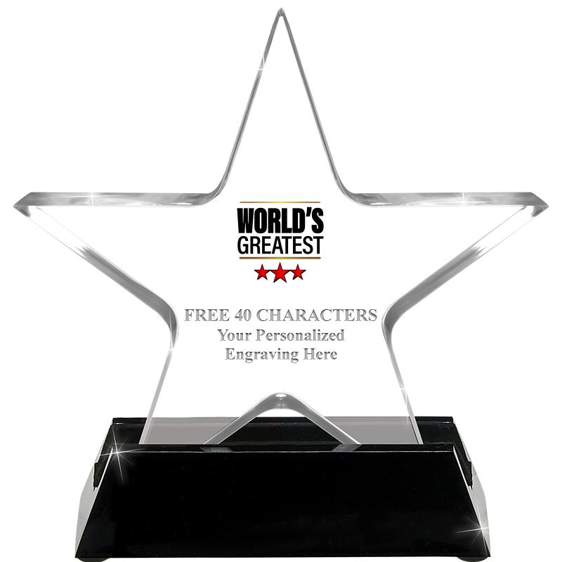 5 1/4" ACRYLIC STAR W/ STAND