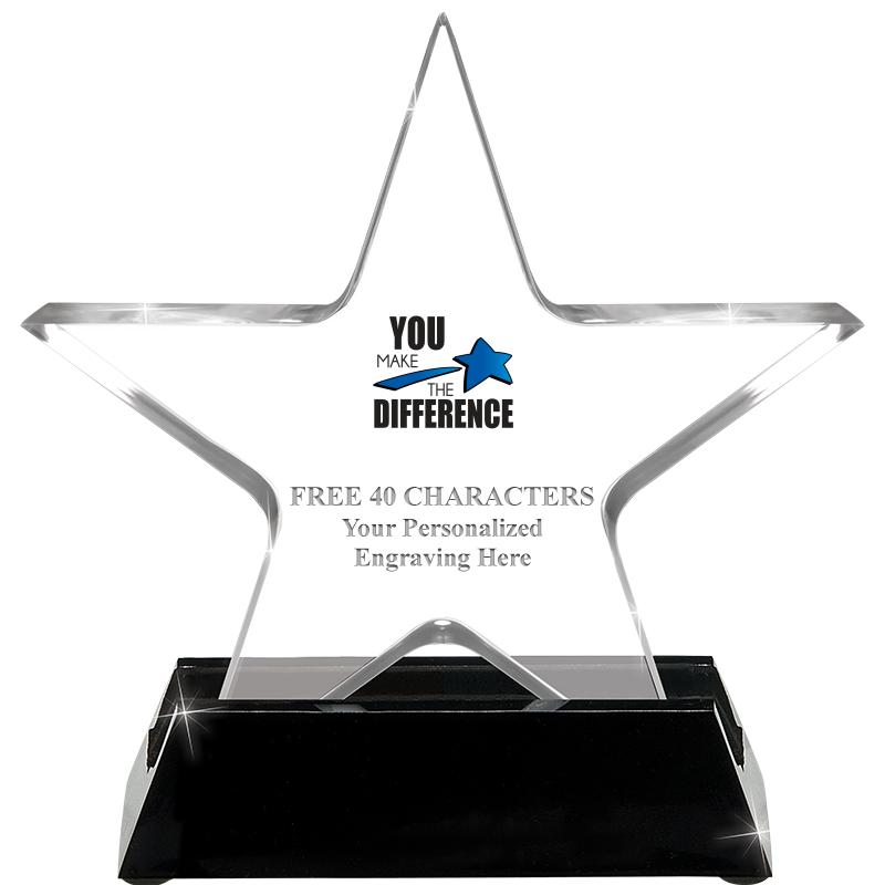 5 1/4" ACRYLIC STAR W/ STAND