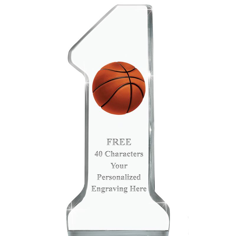 6" NUMBER ONE ACRYLIC