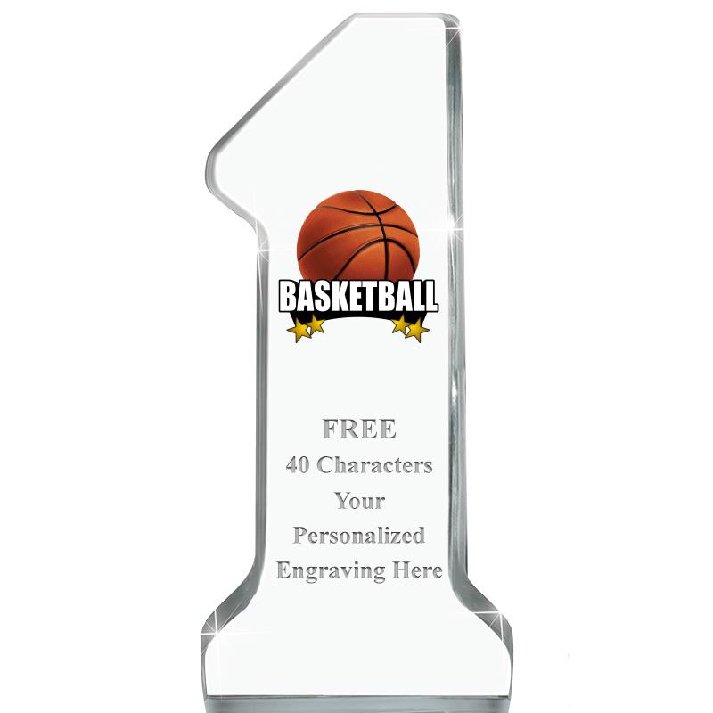 6" NUMBER ONE ACRYLIC