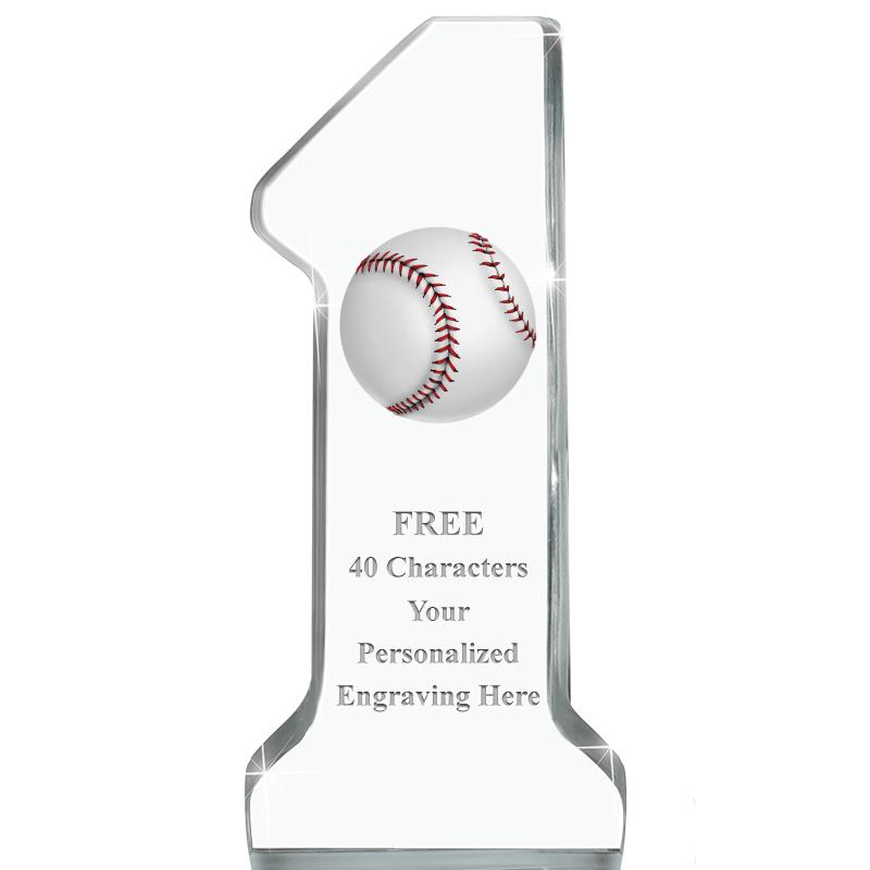 6" NUMBER ONE ACRYLIC