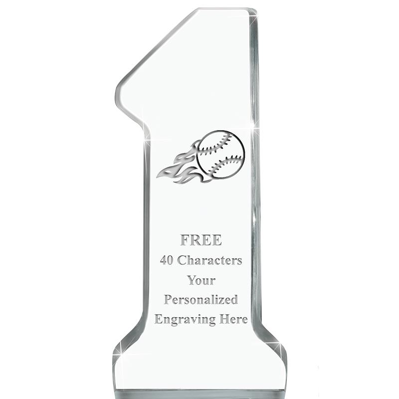 6" NUMBER ONE ACRYLIC