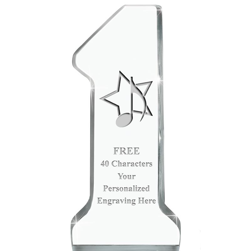 6" NUMBER ONE ACRYLIC