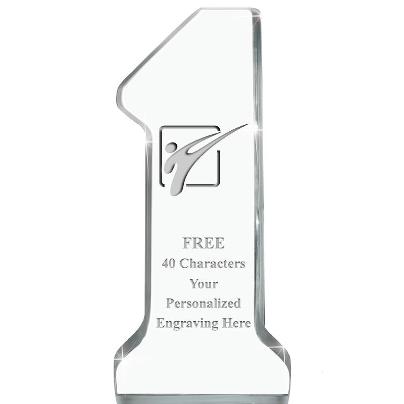 6" NUMBER ONE ACRYLIC