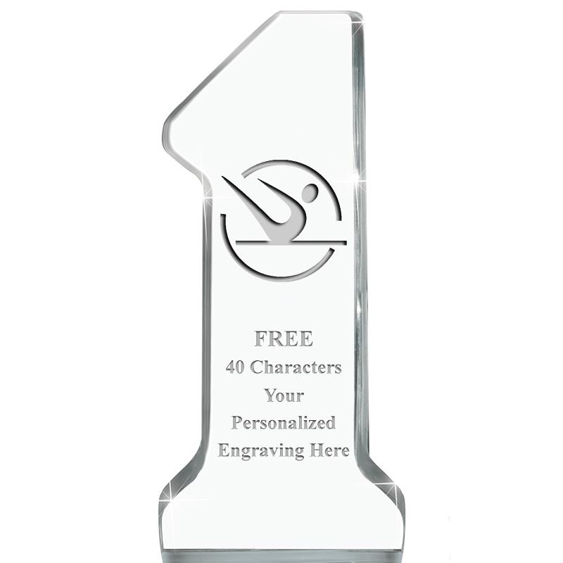 6" NUMBER ONE ACRYLIC