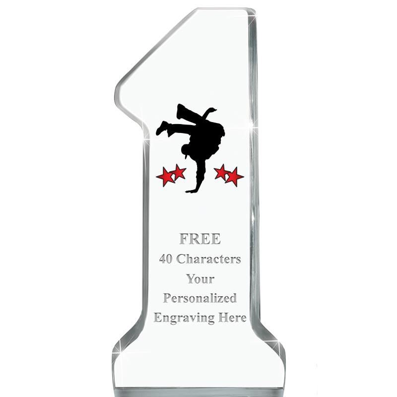 6" NUMBER ONE ACRYLIC