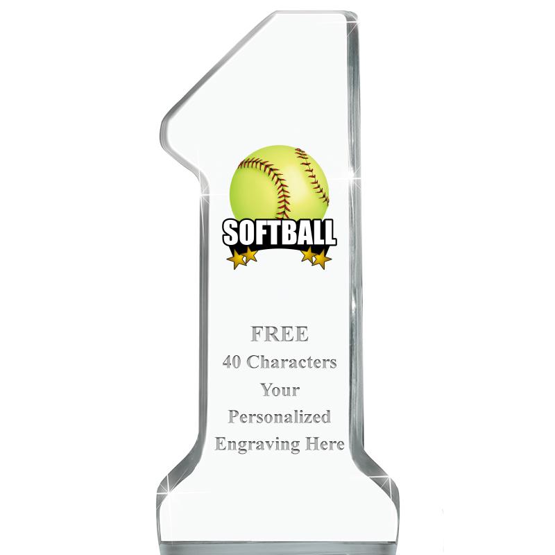 6" NUMBER ONE ACRYLIC