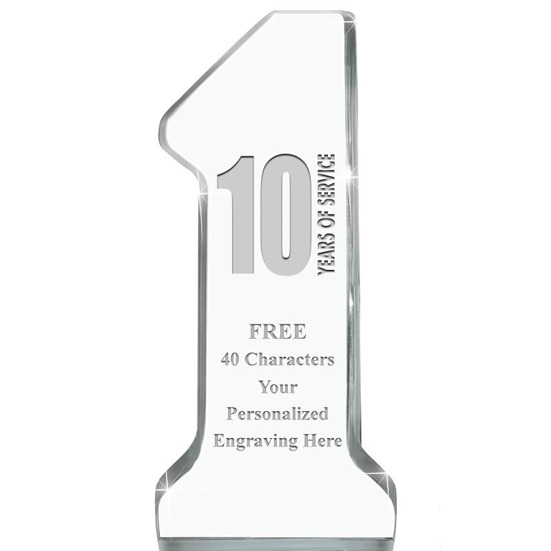 6" NUMBER ONE ACRYLIC