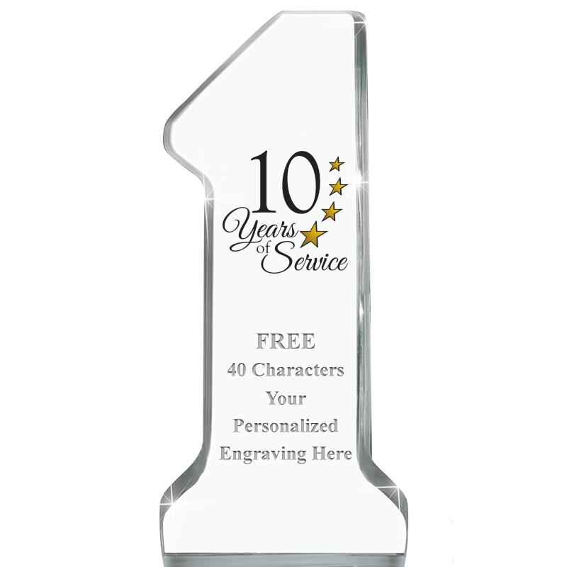 6" NUMBER ONE ACRYLIC