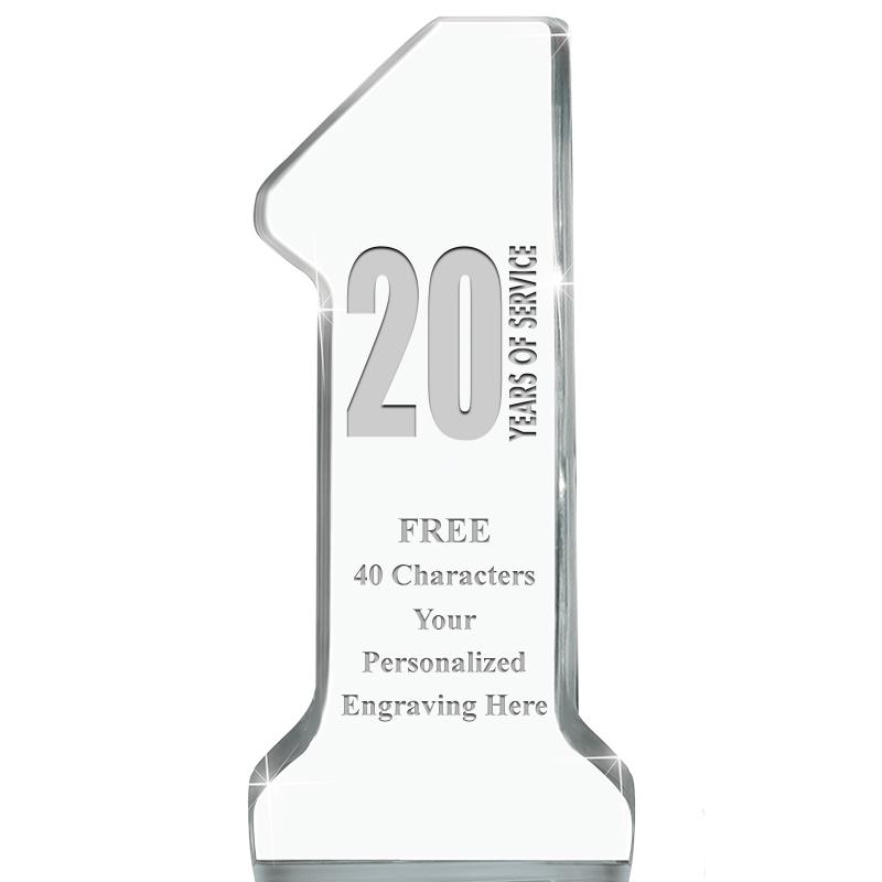 6" NUMBER ONE ACRYLIC