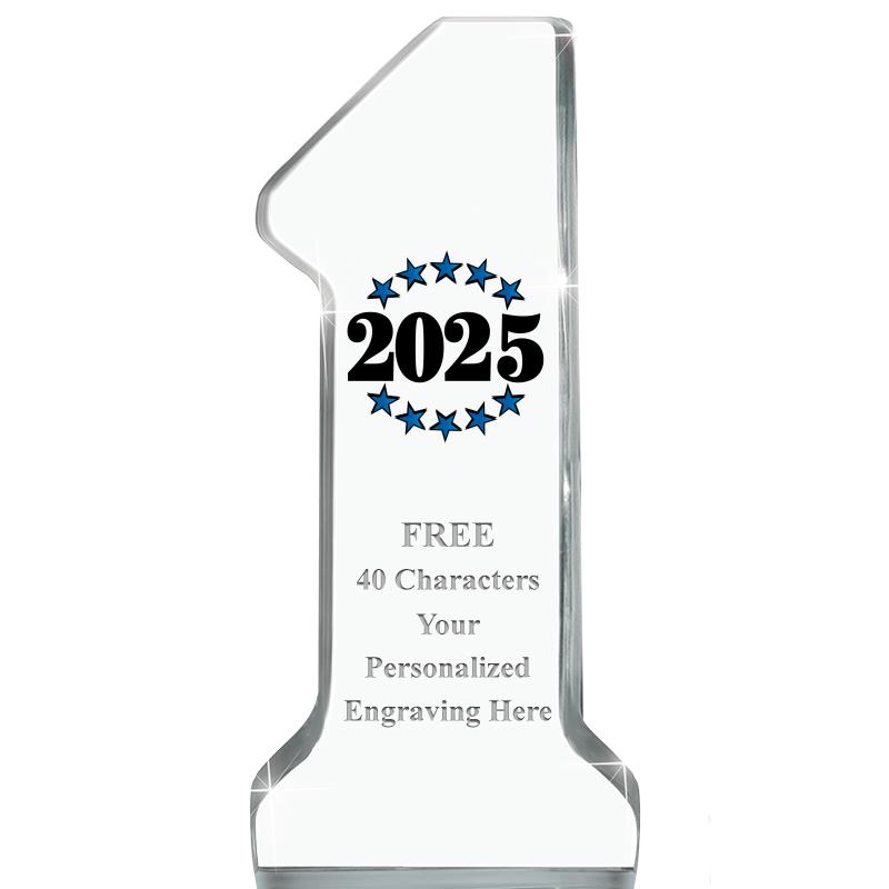 6" NUMBER ONE ACRYLIC