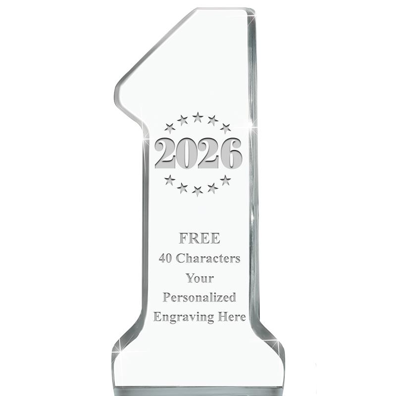 6" NUMBER ONE ACRYLIC