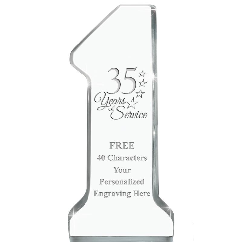 6" NUMBER ONE ACRYLIC