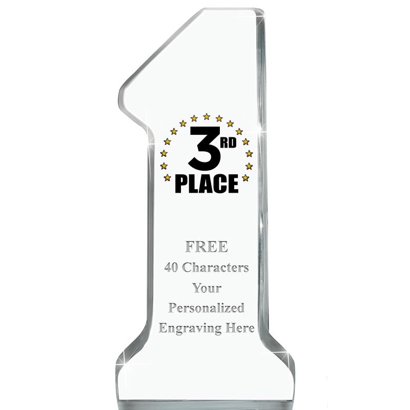 6" NUMBER ONE ACRYLIC