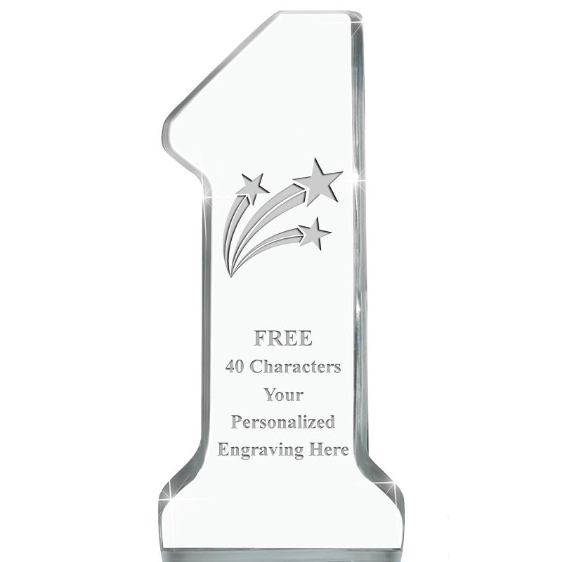 6" NUMBER ONE ACRYLIC