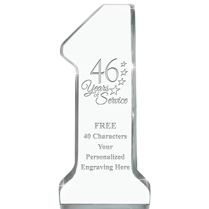 6" NUMBER ONE ACRYLIC