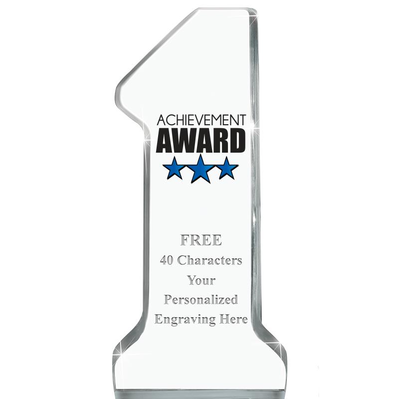 6" NUMBER ONE ACRYLIC