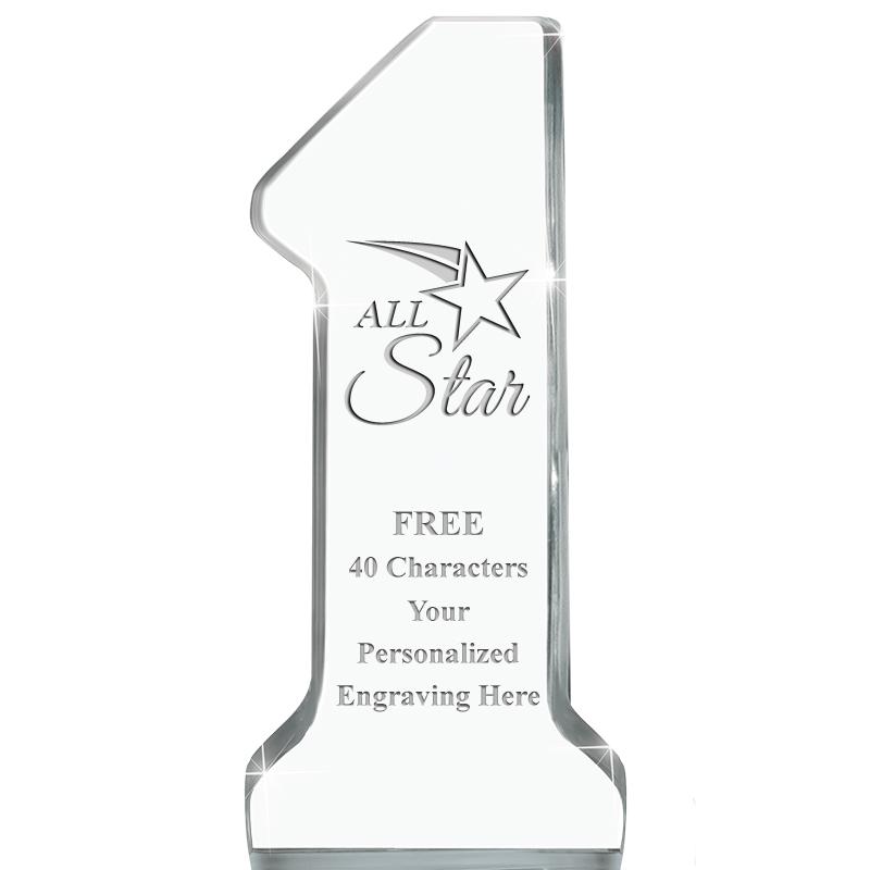 6" NUMBER ONE ACRYLIC