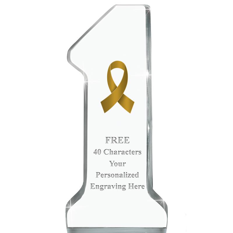 6" NUMBER ONE ACRYLIC