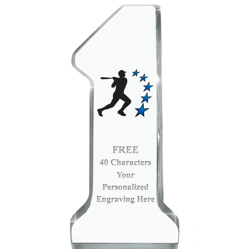 6" NUMBER ONE ACRYLIC