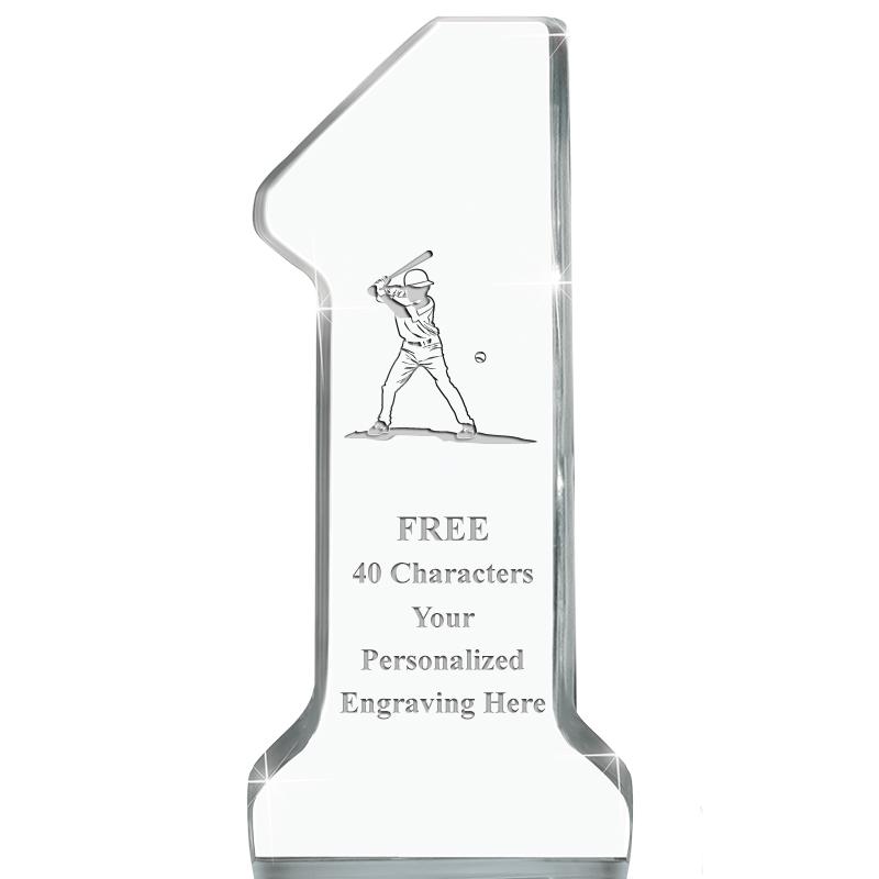 6" NUMBER ONE ACRYLIC