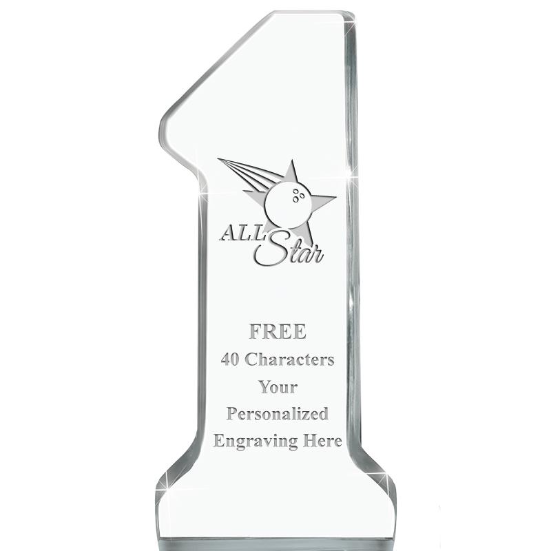 6" NUMBER ONE ACRYLIC