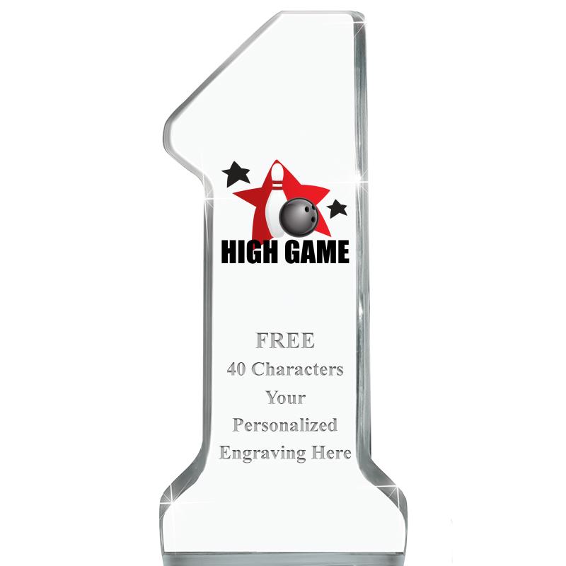 6" NUMBER ONE ACRYLIC