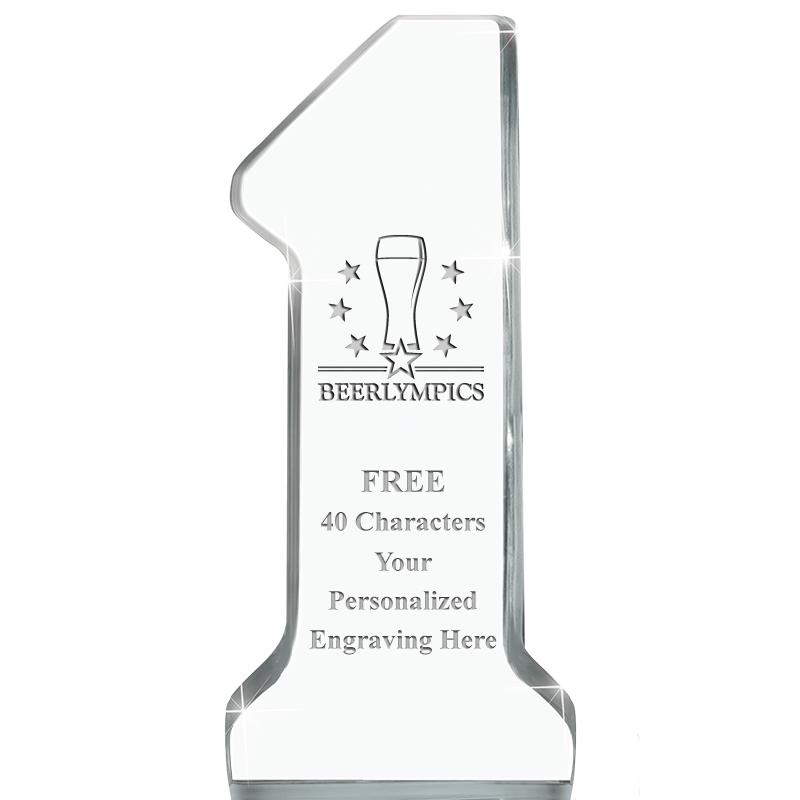 6" NUMBER ONE ACRYLIC