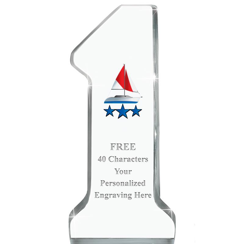 6" NUMBER ONE ACRYLIC