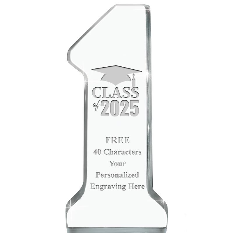 6" NUMBER ONE ACRYLIC