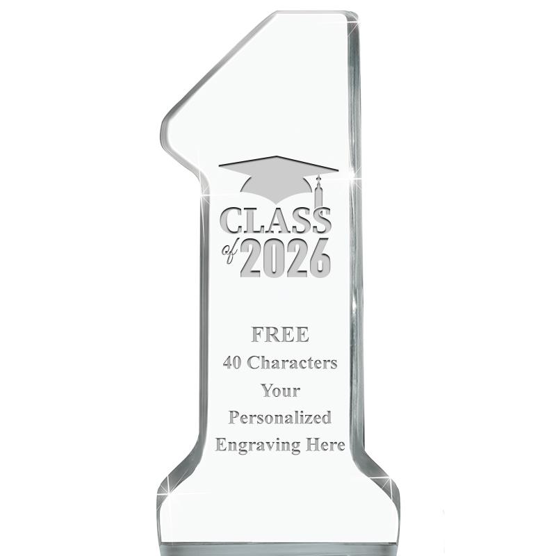 6" NUMBER ONE ACRYLIC