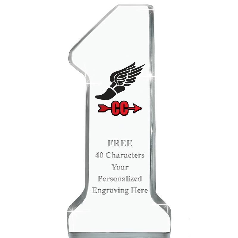 6" NUMBER ONE ACRYLIC