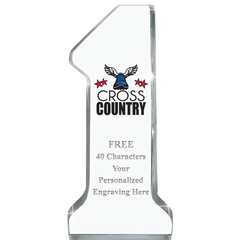 6" NUMBER ONE ACRYLIC