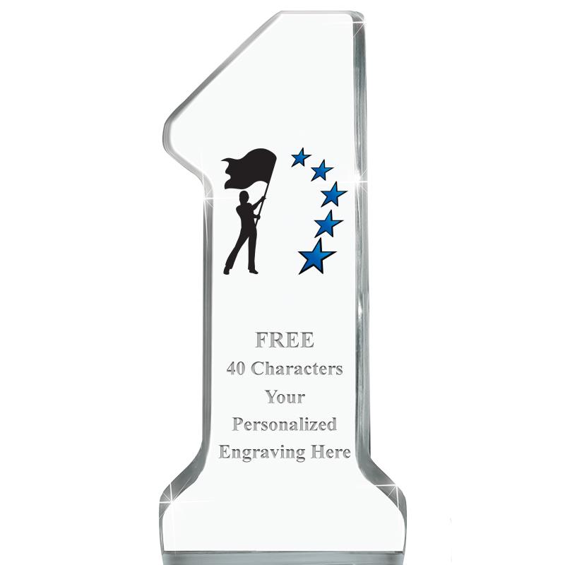 6" NUMBER ONE ACRYLIC