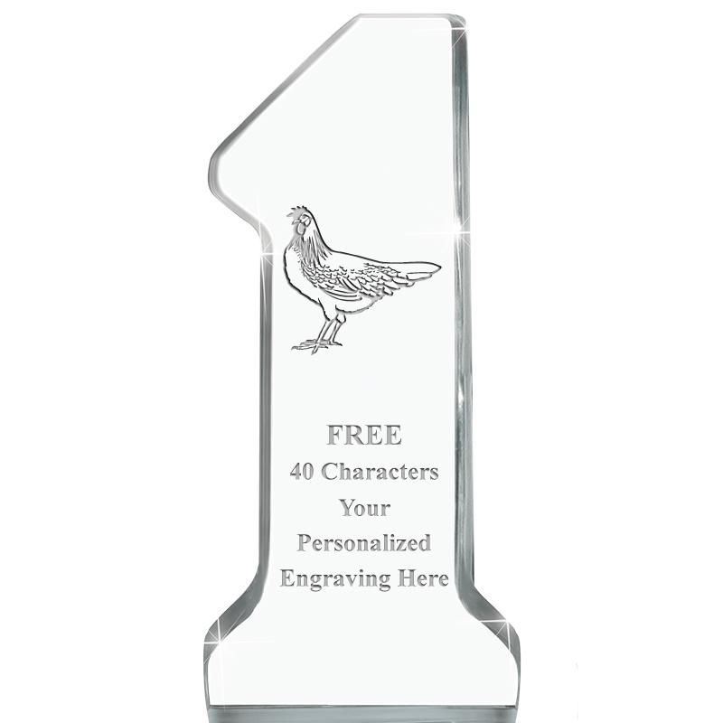 6" NUMBER ONE ACRYLIC